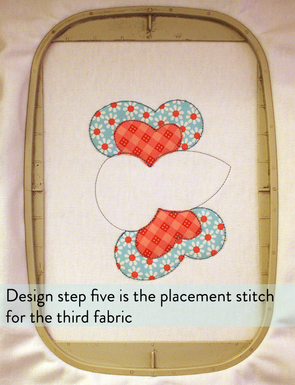 placement stitch for third fabric
