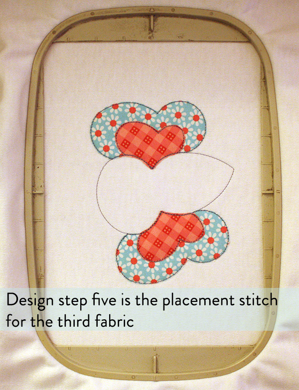 placement stitch for third fabric