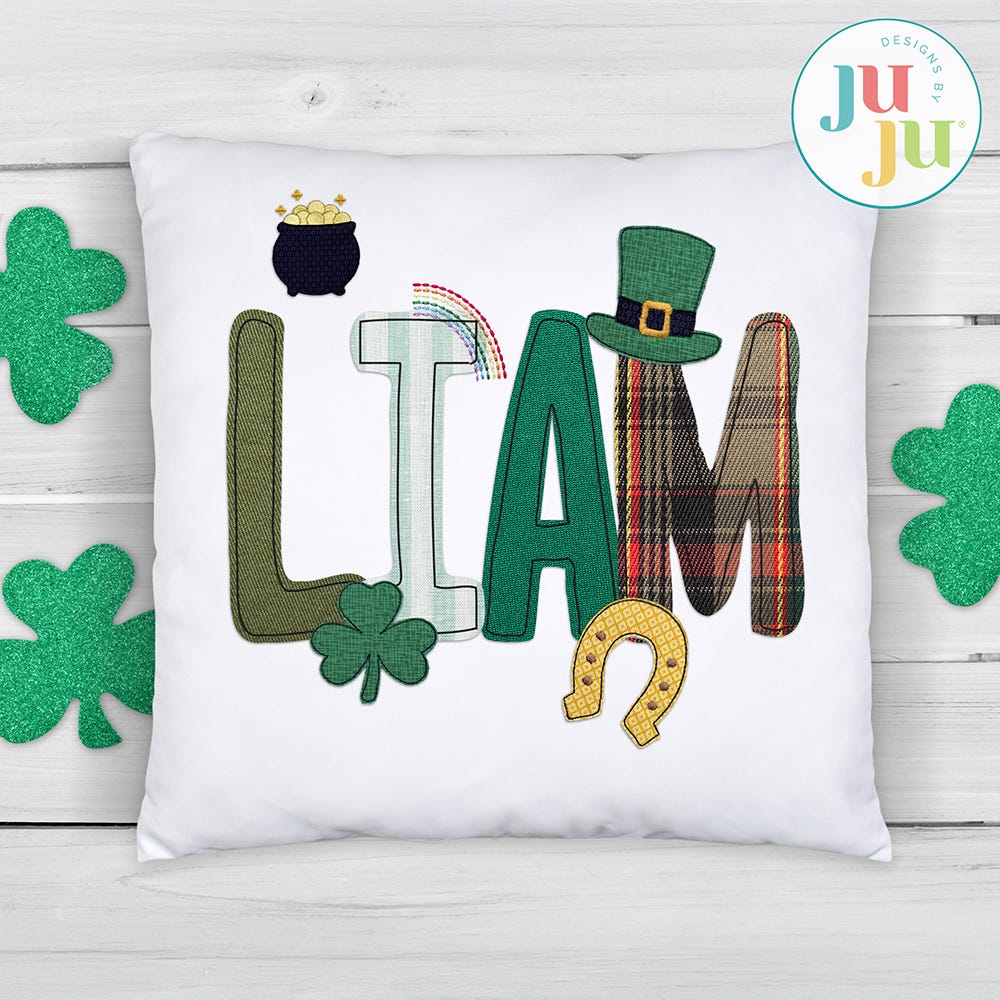 St. Patrick's Day Embellishment Kit Embroidery Set | Machine Embroidery Designs by JuJu