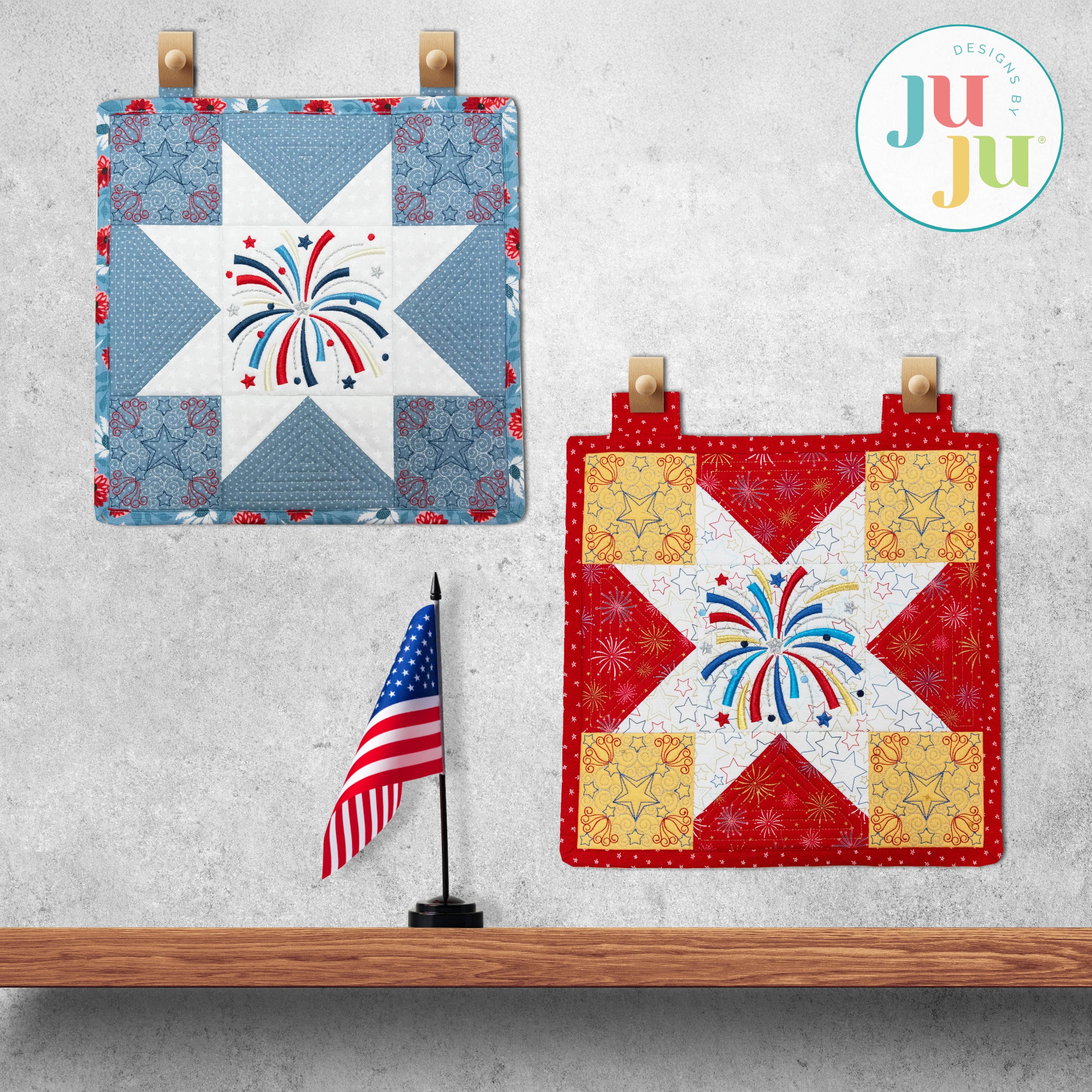 In The Hoop Patriotic Mini Quilt Project