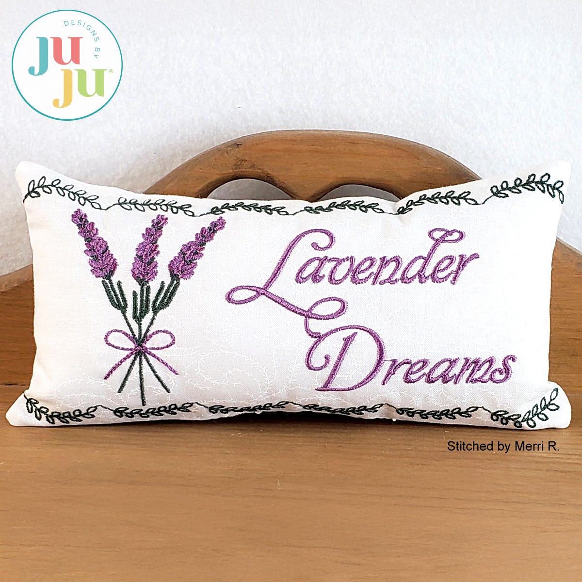 In The Hoop Lavender Sachet Project by Oma's Place | Machine Embroidery Designs by JuJu