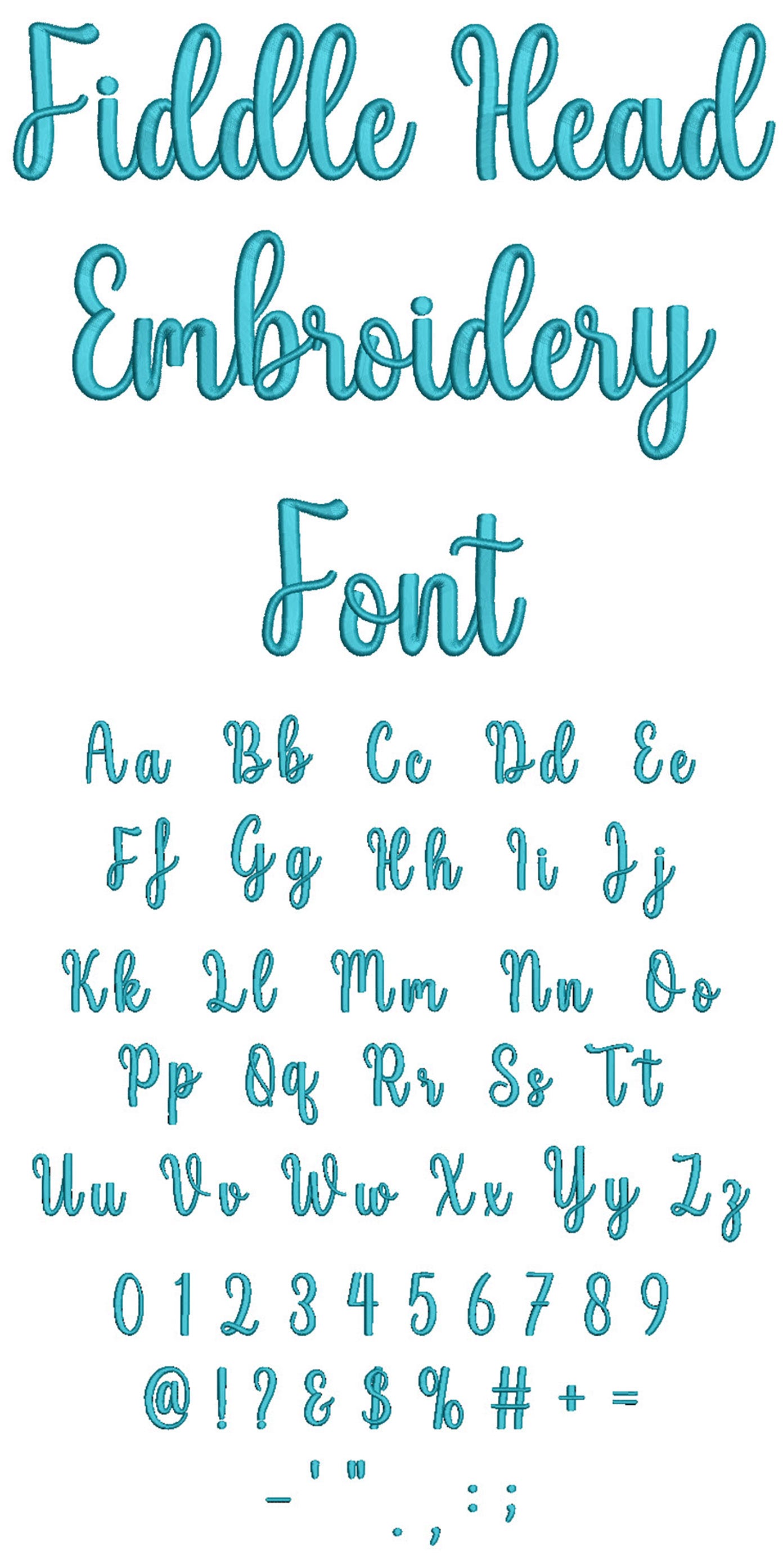 Fiddle Head Embroidery Font | Machine Embroidery Designs by JuJu