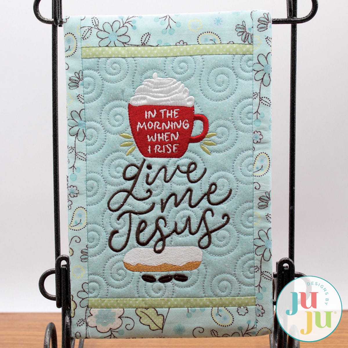 In the Morning Mini Quilt by Oma's Place | Machine Embroidery Designs by JuJu