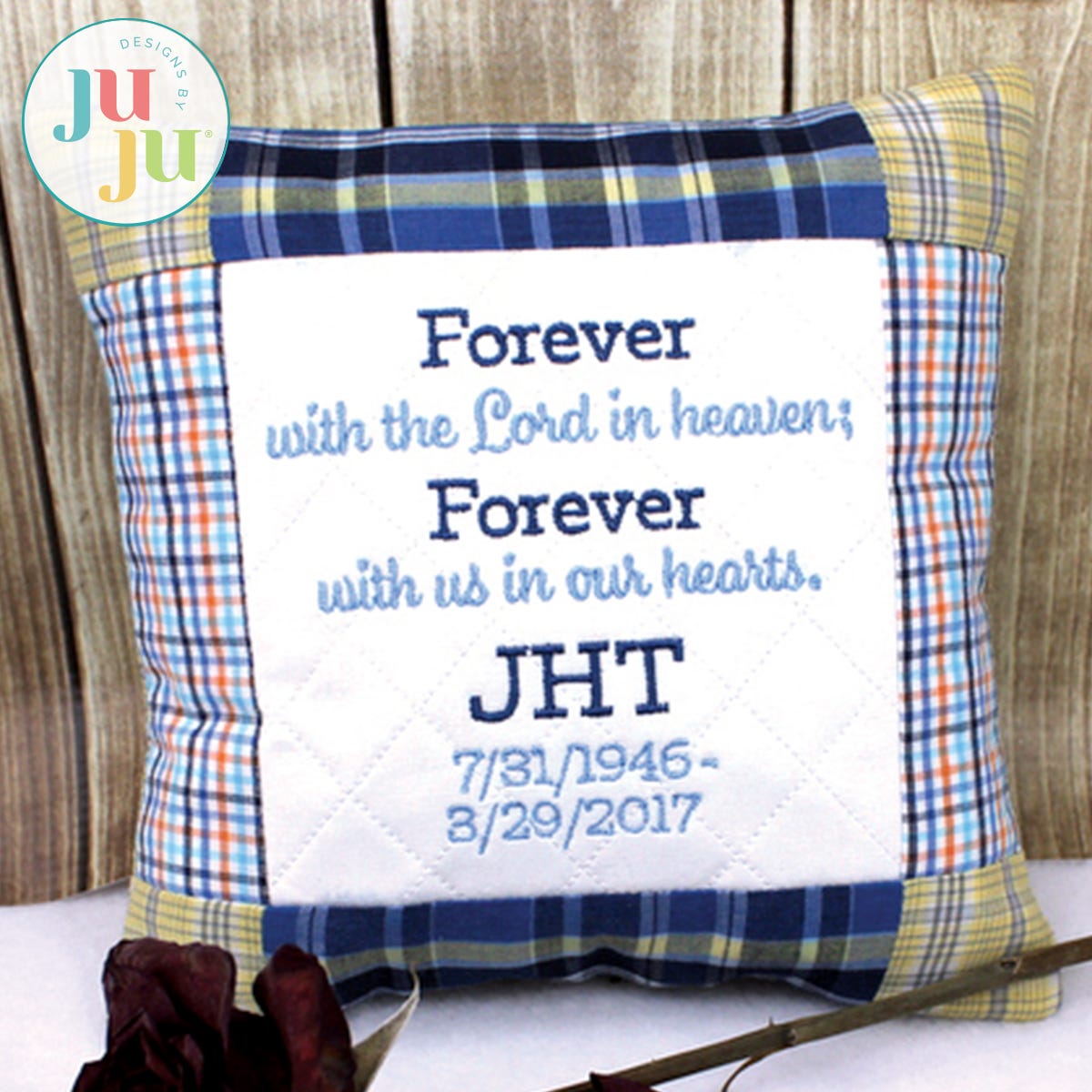 In The Hoop Memory Pillow Project by Oma's Place | Machine Embroidery Designs by JuJu
