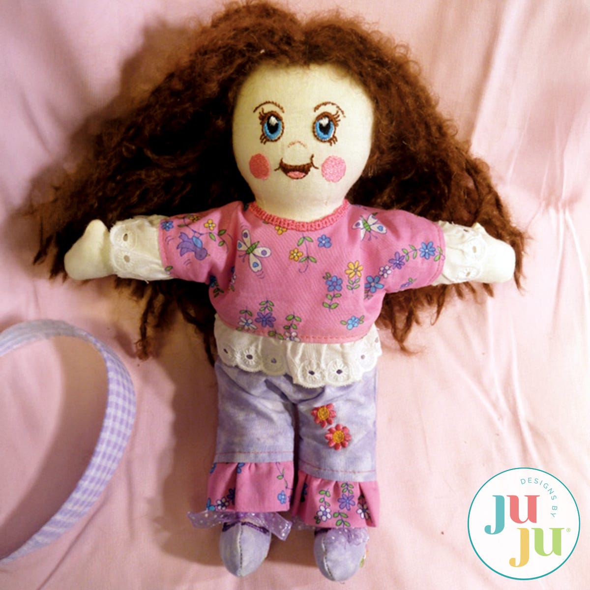 In The Hoop Rag Doll Blossom Project by Oma's Place | Machine Embroidery Designs by JuJu
