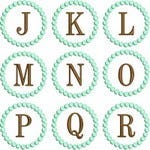 French Dots Satin Stitch Monogram Embroidery Font