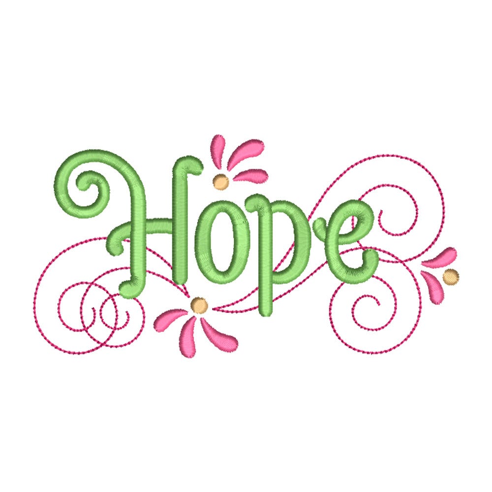 FREE Hope Swirl Embroidery Design | Machine Embroidery Designs by JuJu