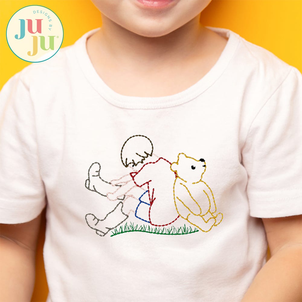 Christopher Robin Embroidery Design | Machine Embroidery Designs by JuJu