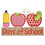 100th Day School 2 Applique | Machine Embroidery Designs by JuJu