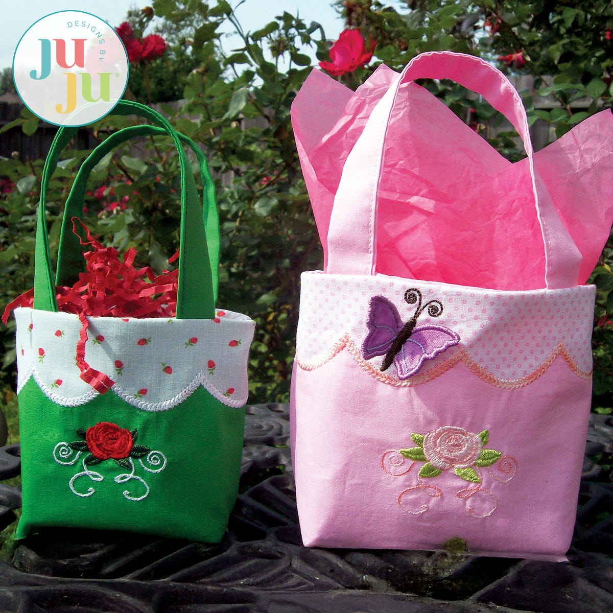  Rose Gift Bag by Oma's Place | Machine Embroidery Designs by JuJu