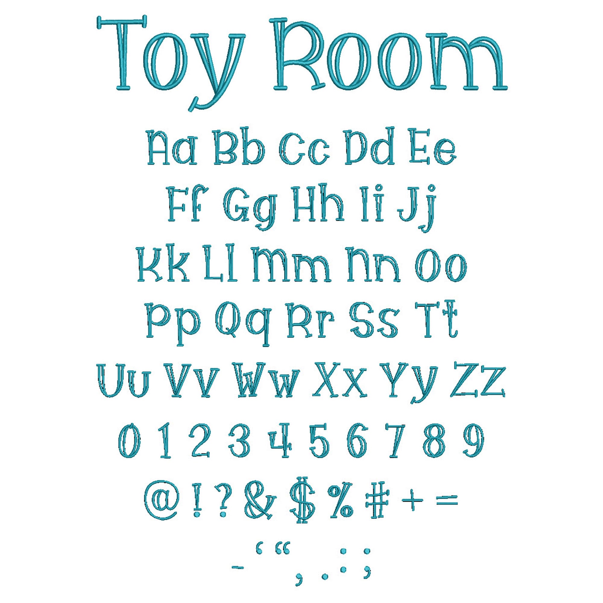 Toy Room Alphabet Embroidery Font | Machine Embroidery Designs by JuJu