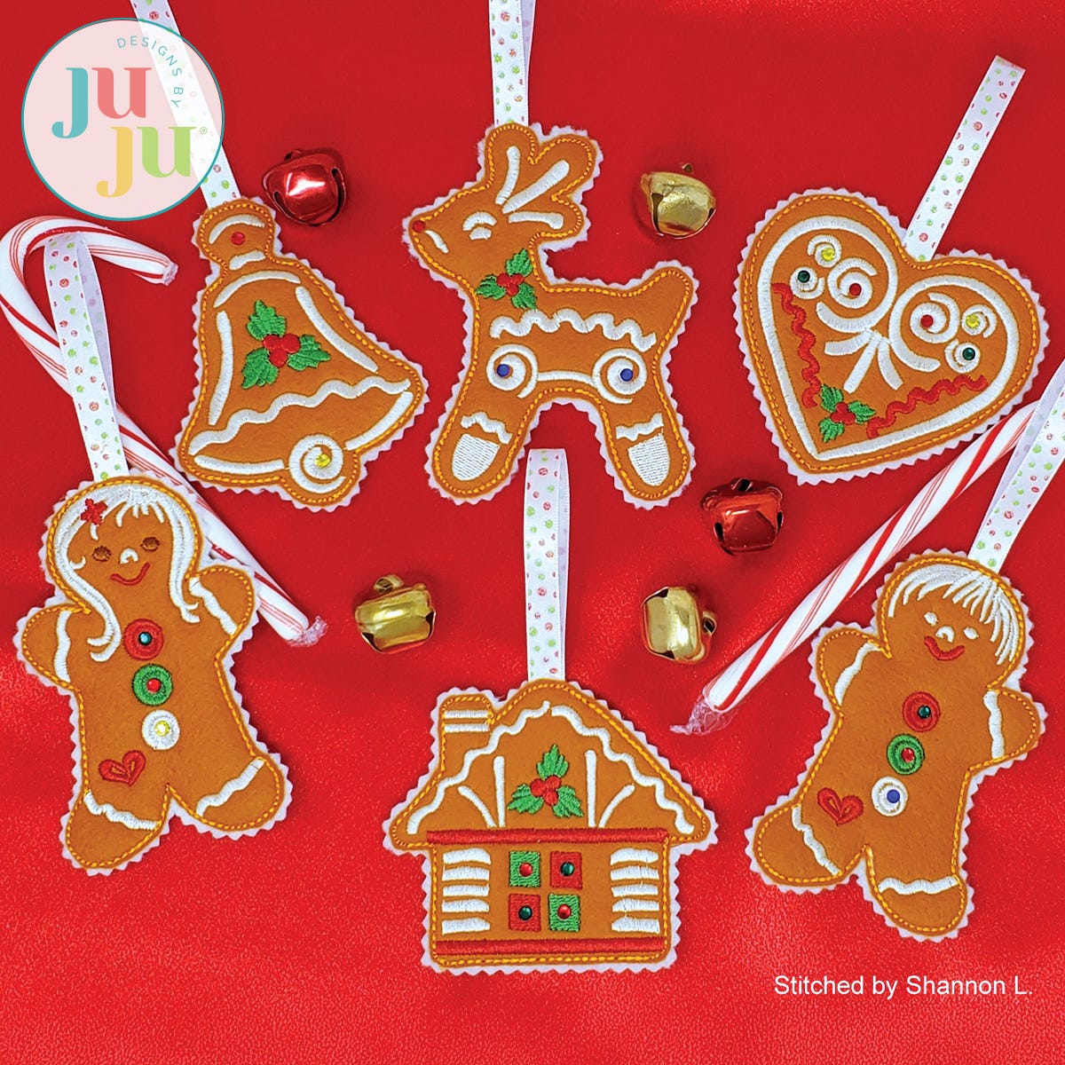  Cookie Ornaments Set 3 by Oma's Place | Machine Embroidery Designs by JuJu