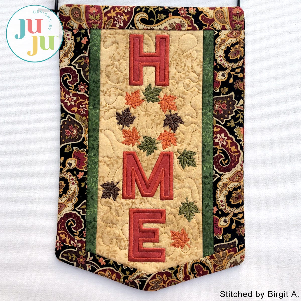  Home Banner Fall by Oma's Place | Machine Embroidery Designs by JuJu