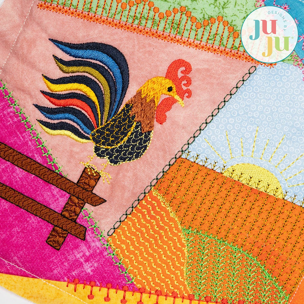 Crazy Patch Blocks Series 1 Set 5 | Machine Embroidery Designs by JuJu