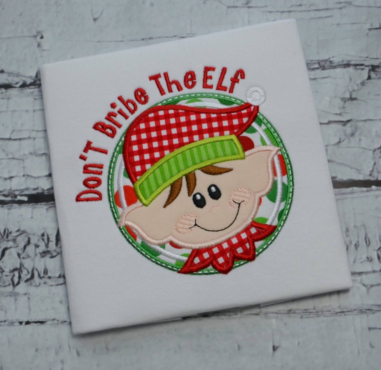 Don't Bribe The Elf | Machine Embroidery Designs by JuJu