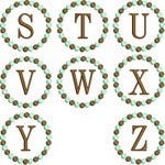 French Dots Satin Stitch Monogram Embroidery Font