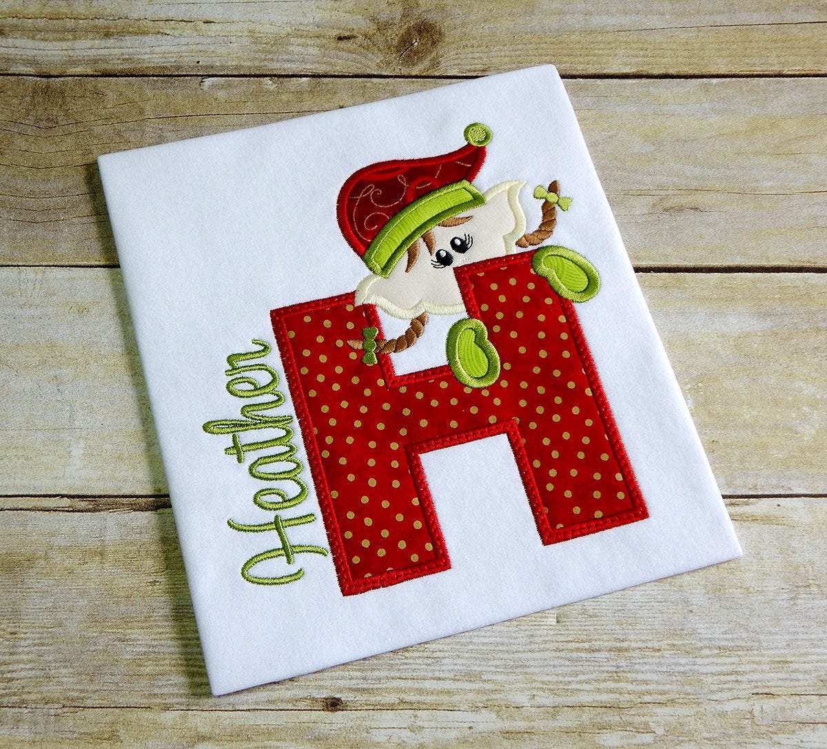 Girl Elf Alphabet | Machine Embroidery Designs by JuJu