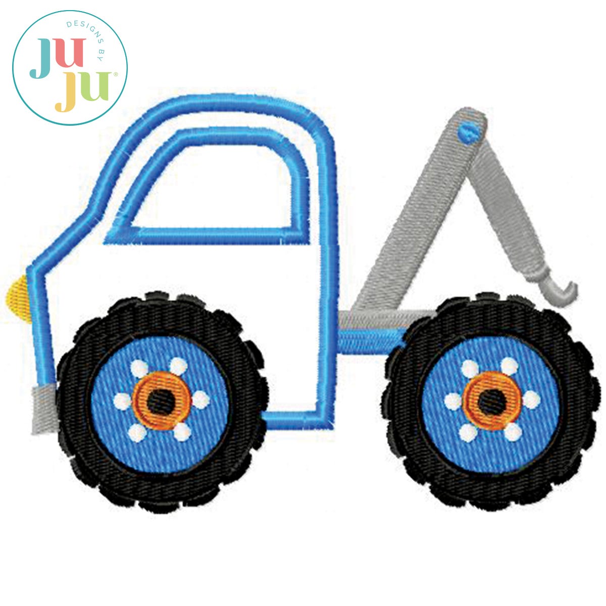 Applique Tow Truck Embroidery Set by Oma's Place | Machine Embroidery Designs by JuJu