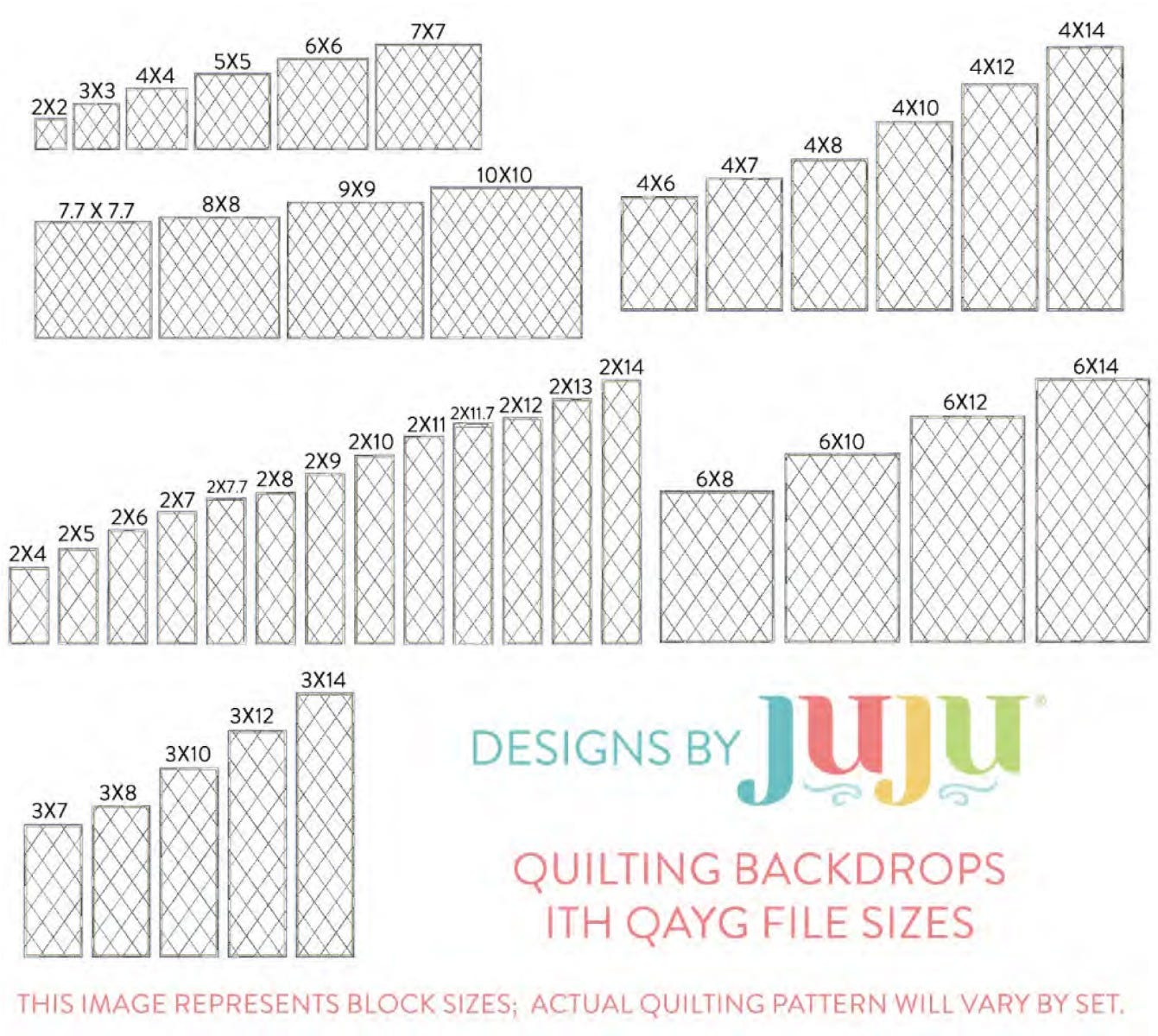 Ziggy Stipple Quilting Backdrops Design | Machine Embroidery Designs by JuJu