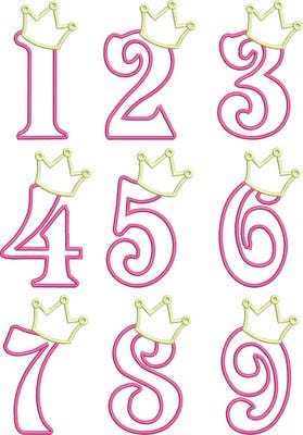 Birthday Princess Numbers