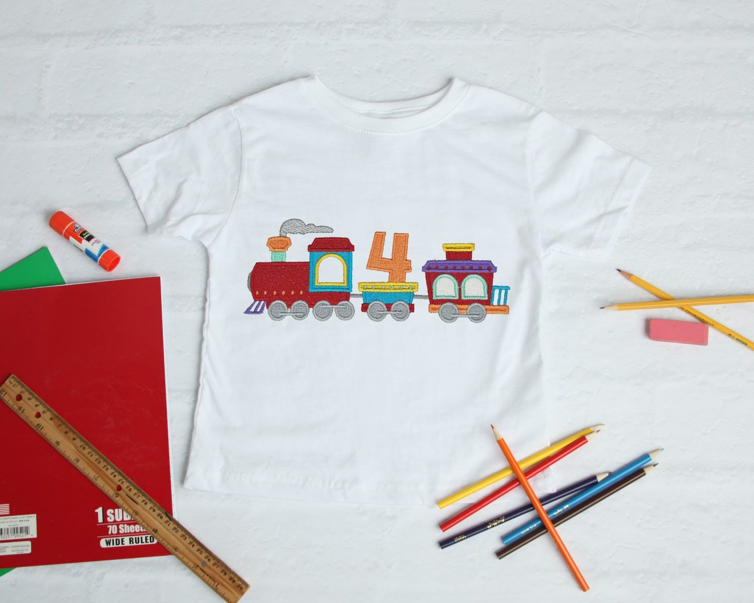 Train Numbers Filled | Machine Embroidery Designs by JuJu
