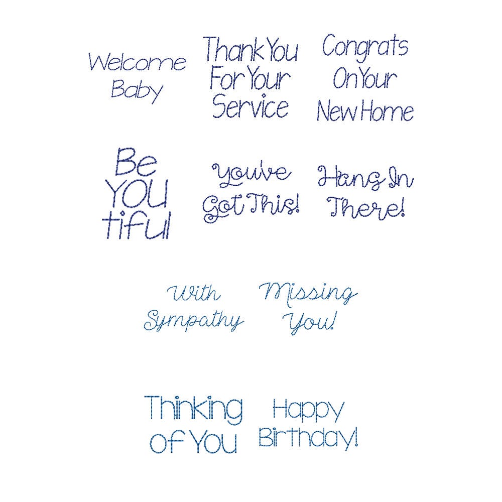 FREE Greeting Card Sayings Embroidery Design | Machine Embroidery Designs by JuJu