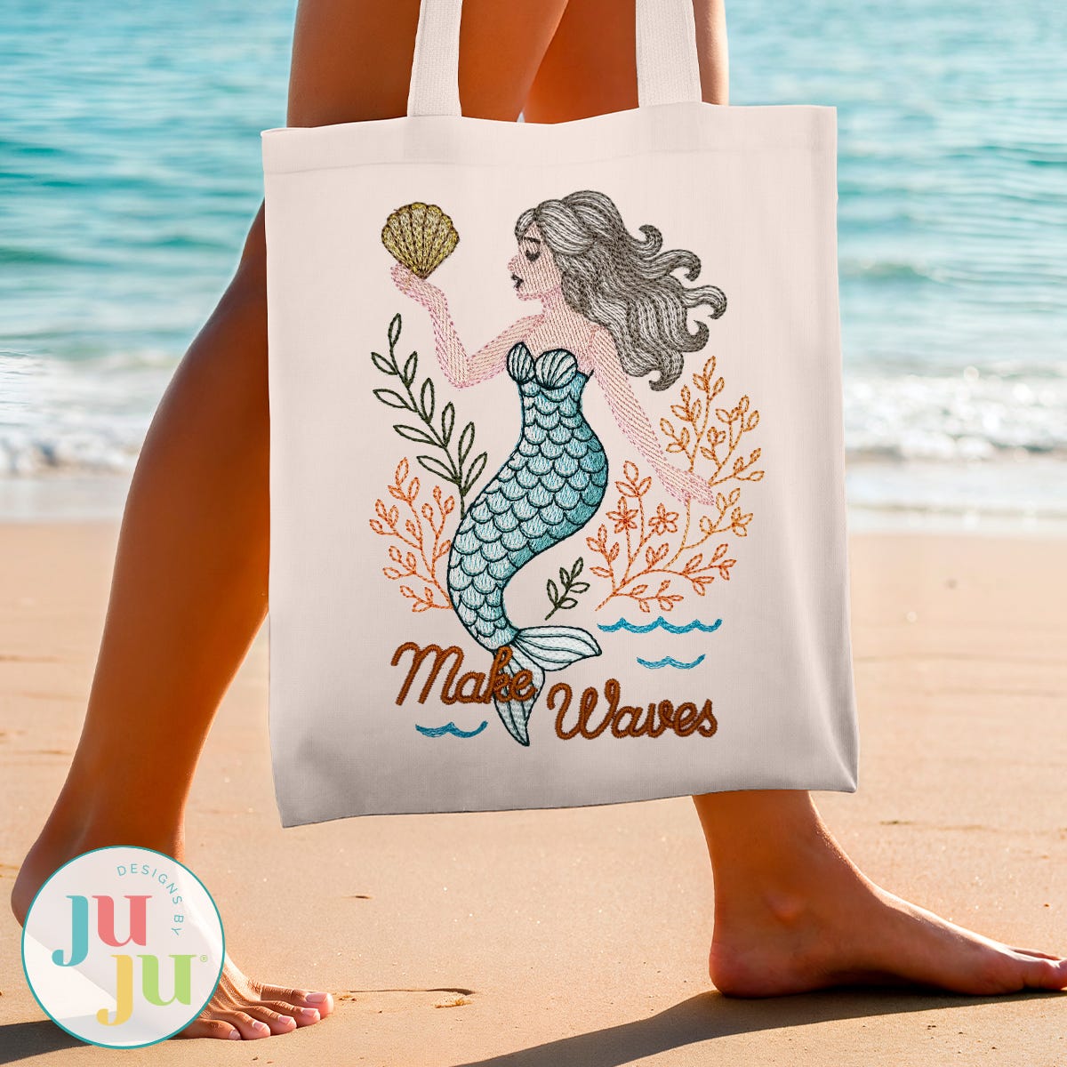 Seas The Day Embroidery Set 1 | Machine Embroidery Designs by JuJu