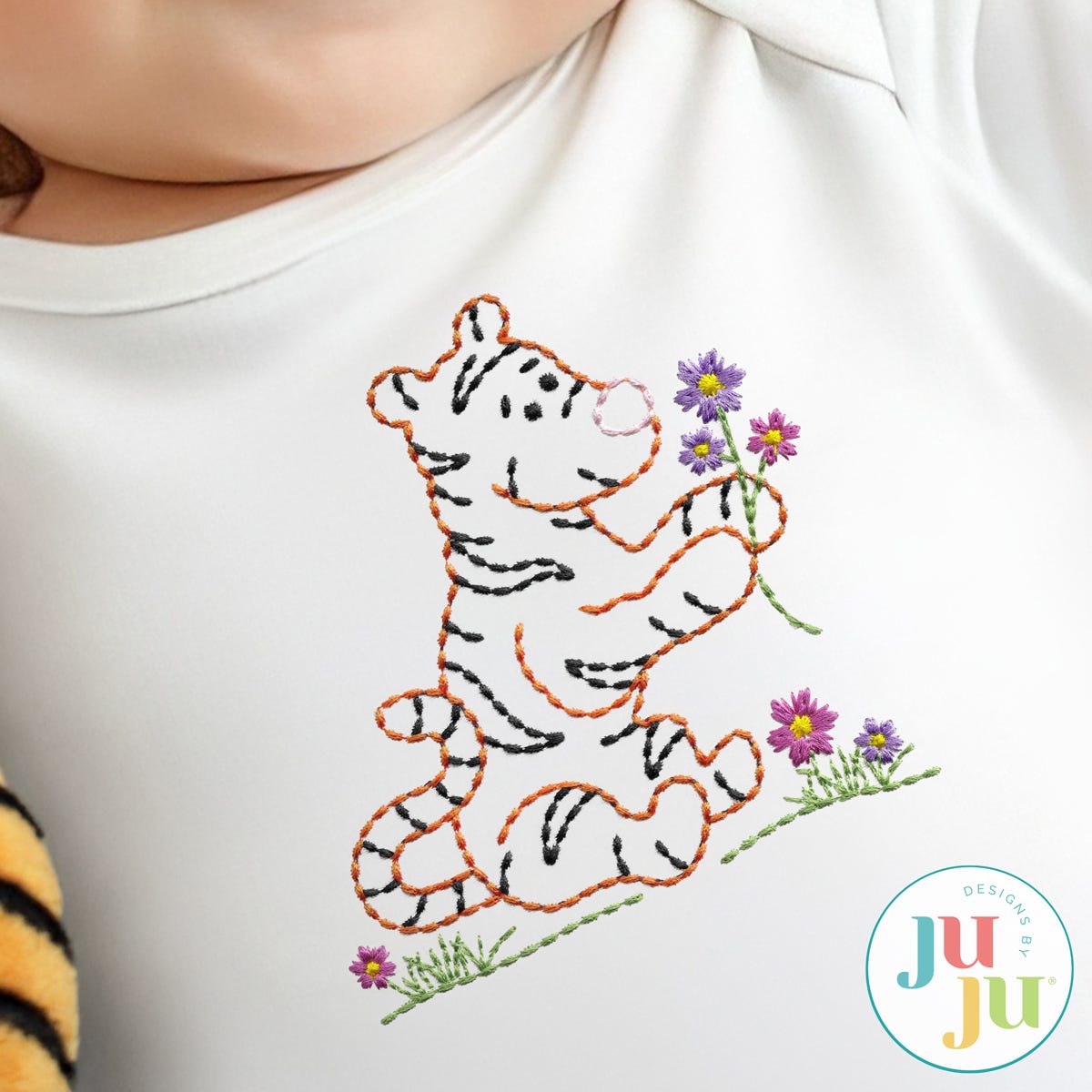 Winnie-the-Pooh Tigger Embroidery Design | Machine Embroidery Designs by JuJu
