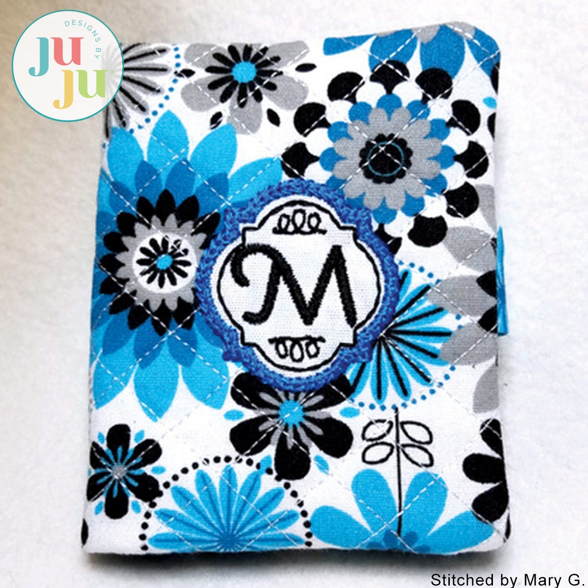 In The Hoop Card Holder Project by Oma's Place | Machine Embroidery Designs by JuJu