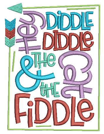 Nursery Rhymes Word Art Set 2 Machine Embroidery Designs by JuJu