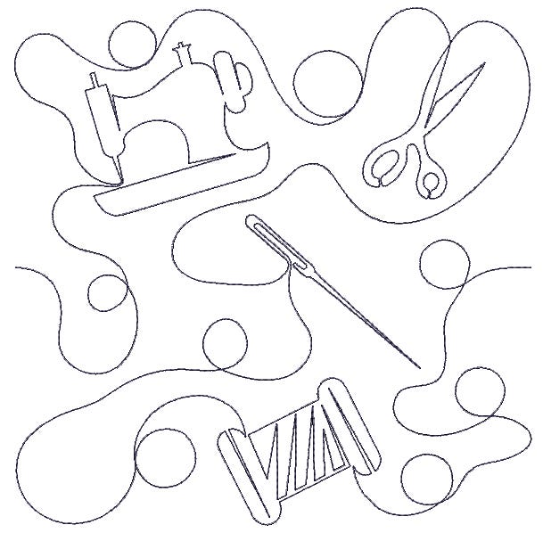 Sewing 1 End-to-End Quilting | Machine Embroidery Designs by JuJu