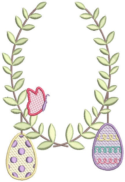 Easter Laurels Set 2 Machine Embroidery Designs by JuJu