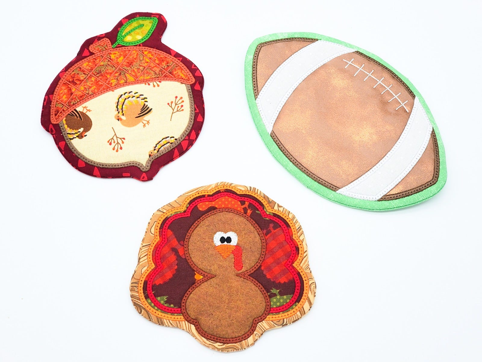 ITH Fall Coasters Set 2 | Machine Embroidery Designs by JuJu