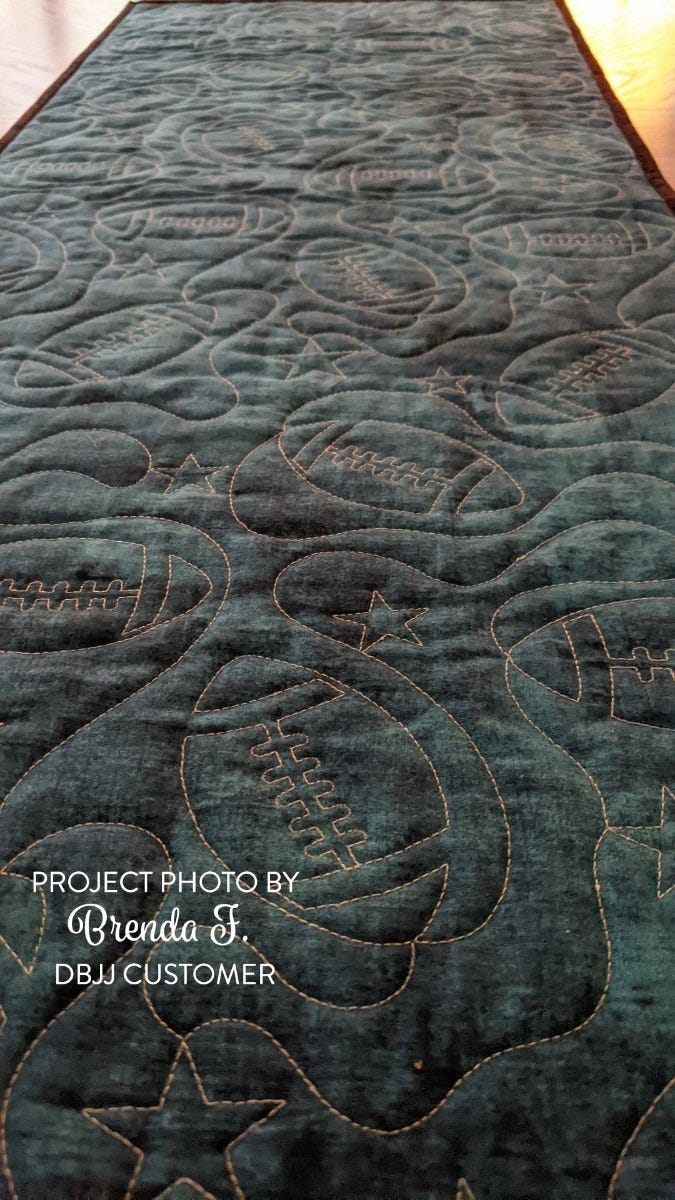 All Star Football End-to-End Quilting Embroidery Design