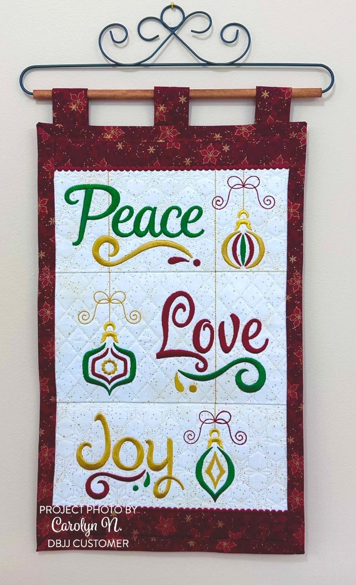 ITH Peace Love Joy Wall Hanging