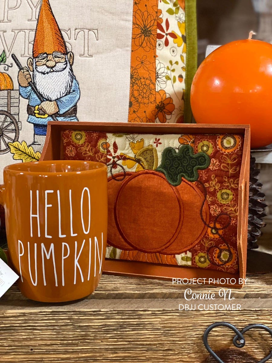ITH Autumn Pumpkin Mug Rug