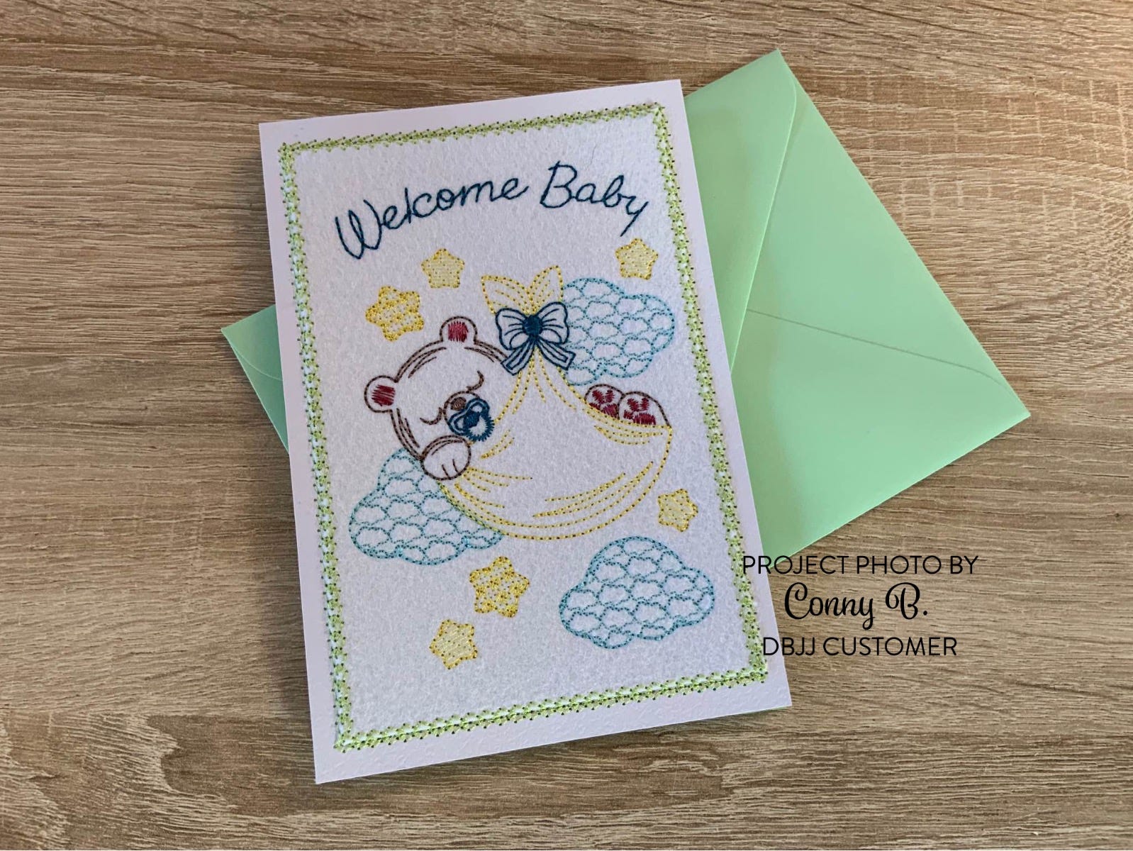 Baby Greeting Cards Embroidery Design Set 1