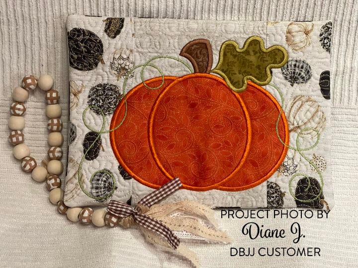 ITH Autumn Pumpkin Mug Rug