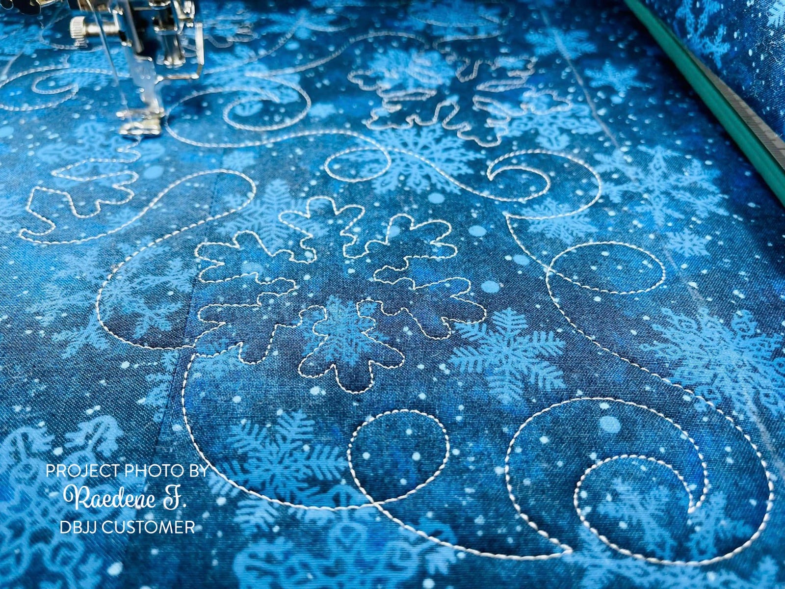 Snowflakes Loops and Swirls End-to-End Quilting Embroidery Design