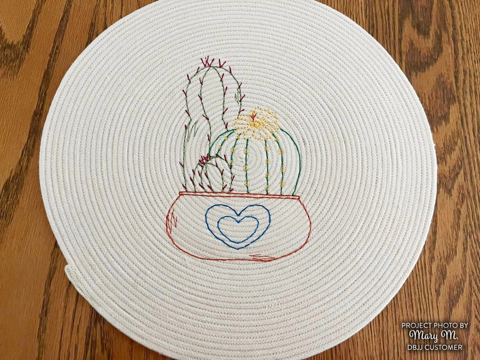 Cute Cactus Vintage Stitch