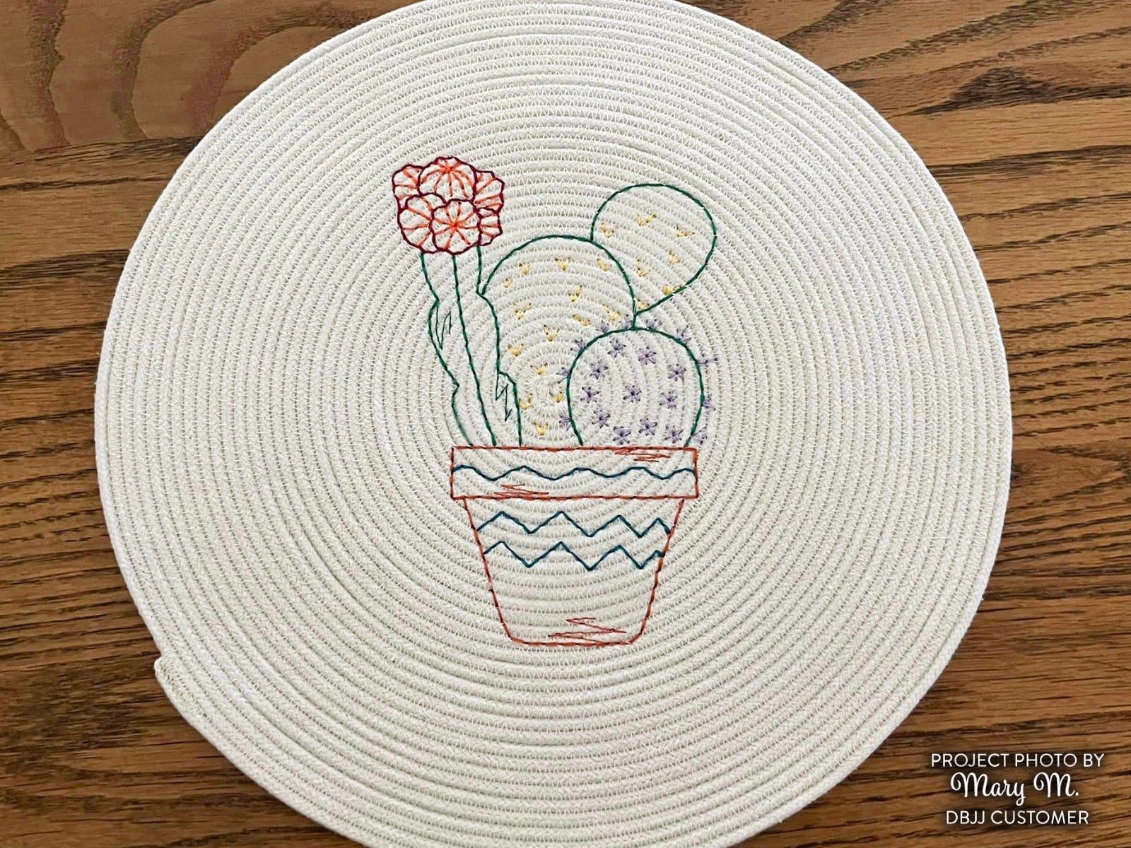 Cute Cactus Vintage Stitch