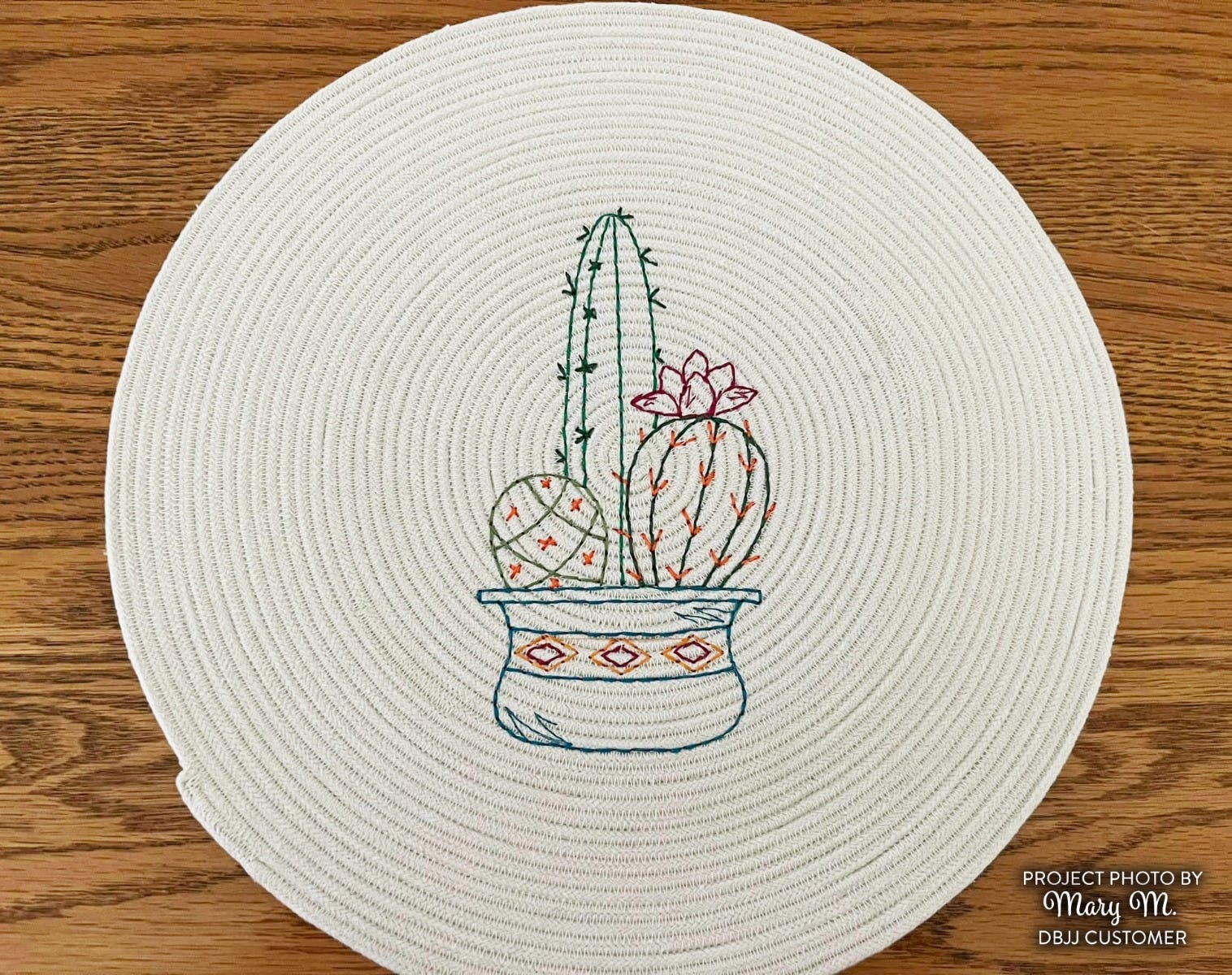 Cute Cactus Vintage Stitch