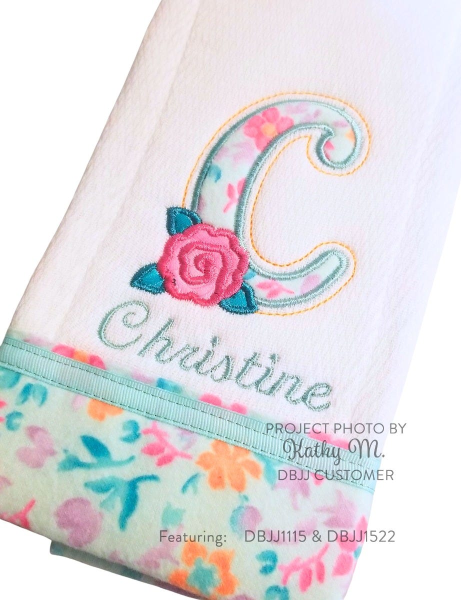 Flirty Flower Applique Alphabet