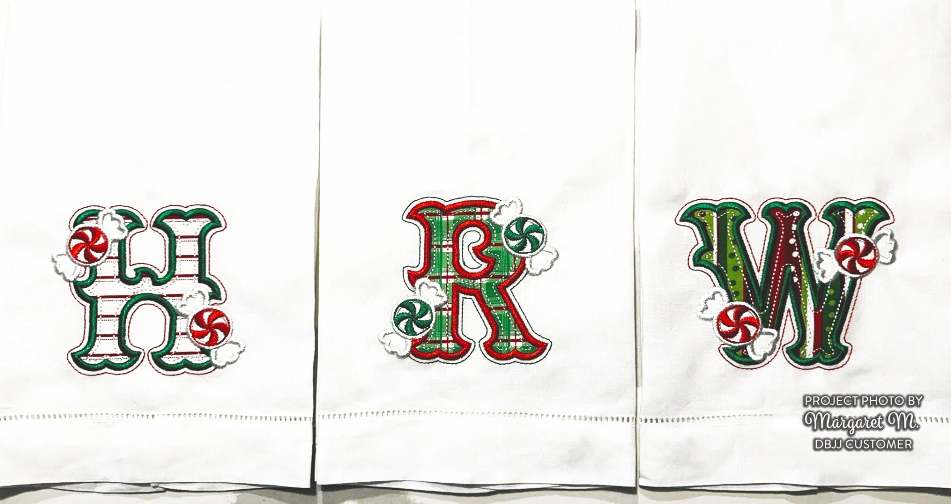 Peppermint Applique Alphabet