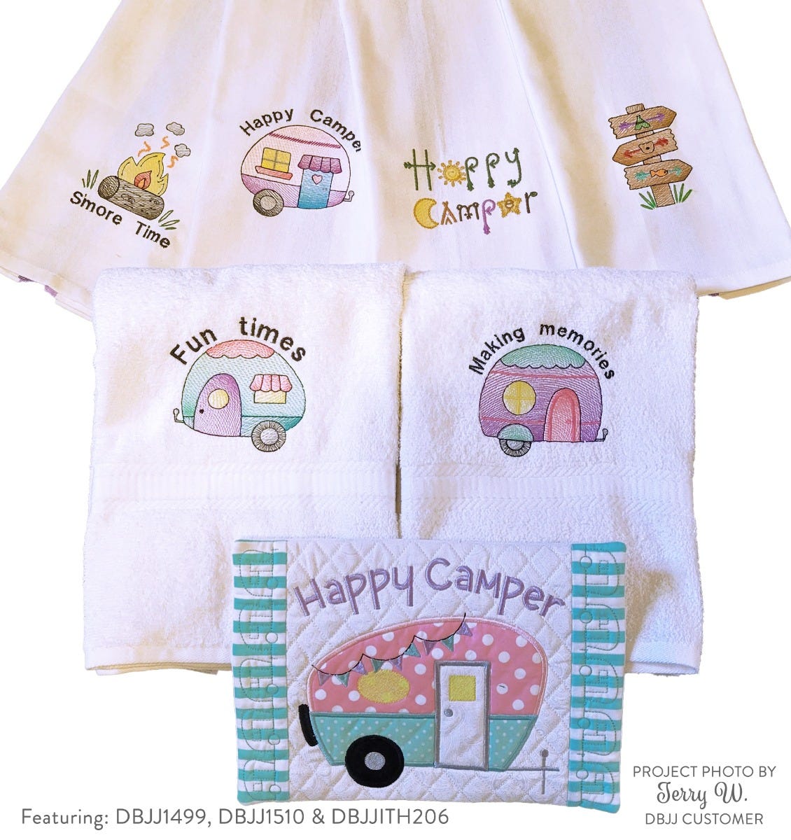 ITH Happy Camper Mug Rug