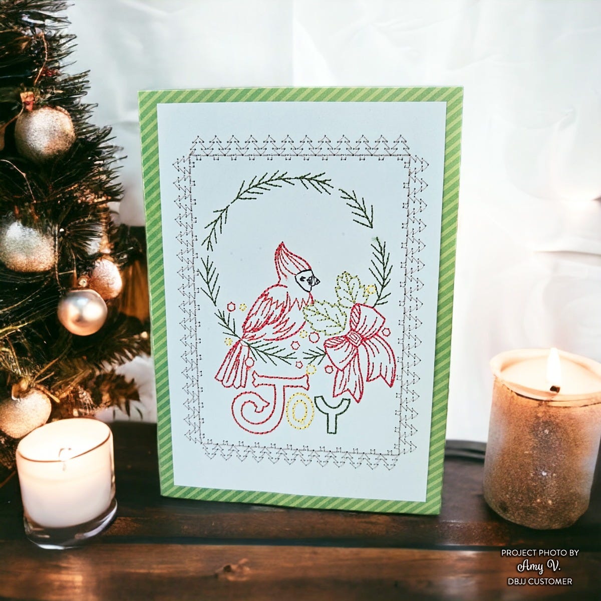 Christmas Greeting Cards Embroidery Design Set 15