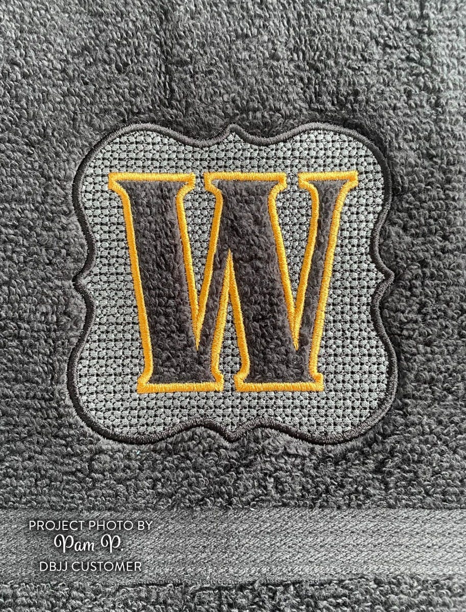 Embossed Frame Monogram Alphabet