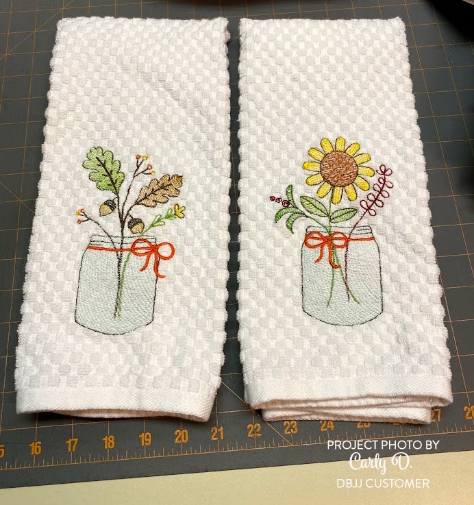 Vintage Sketch Fall Mason Jars