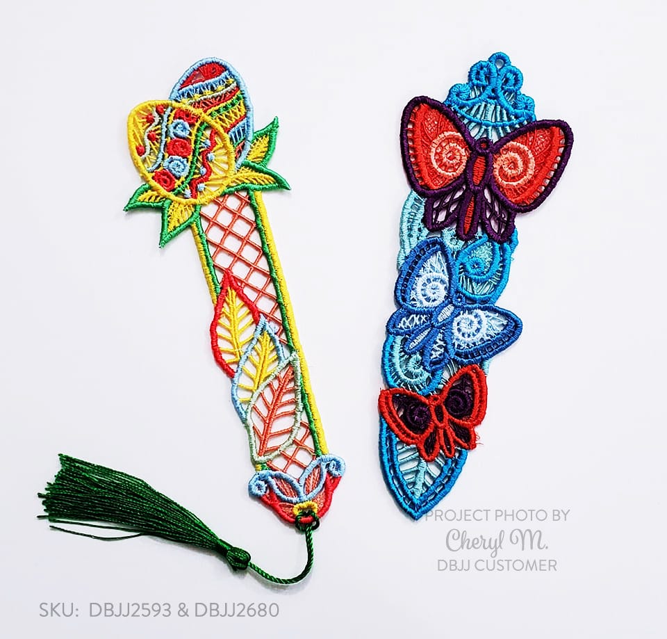 Free Standing Lace Spring Bookmarks