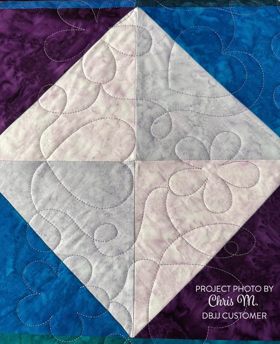 Hearts and Flowers End-to-End Quilting Embroidery Design